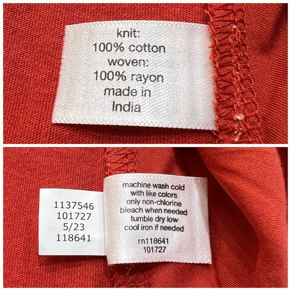 Lane Bryant Rust Ruffle Neck Pleated Long Sleeve Button Down Top NWT - Picture 6 of 9